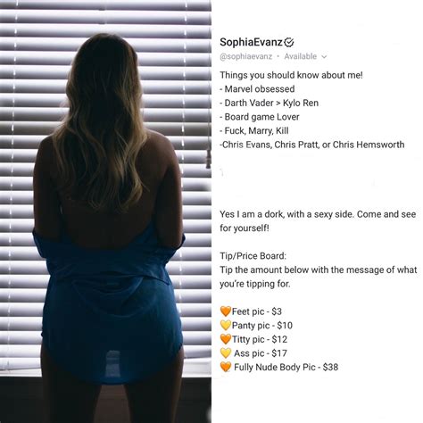 Sophia West OnlyFans account sophiawest - Profile - 1358 Photos - 255 Videos - Media. Daily updated. ... Sophia West Only Fans. United States us; #Ukrainian Onlyfans; #Teen Onlyfans; #Indian Onlyfans; Report. 1.4Kphotos ~subscribesrs. 255videos. Earnings are hidden for this model. 41.3Klikes.